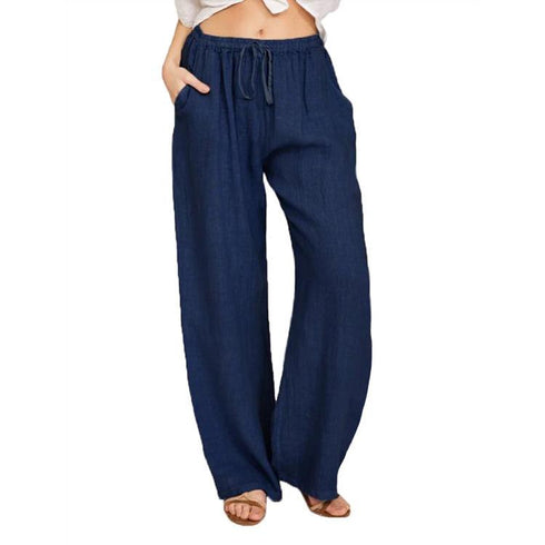 Loose Cotton and Hemp Casual Pants